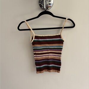 Orseund Iris Striped Multicolor Ribbed Women's Top